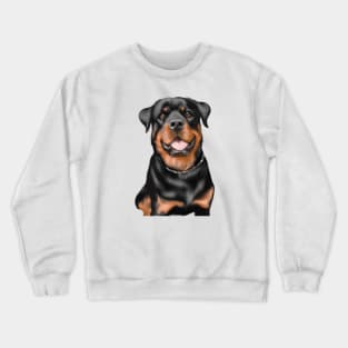 Cute Rottweiler Drawing Crewneck Sweatshirt